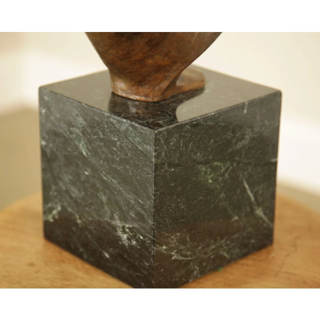 Brown Lawrence Ludtke 1980's Bronze Male Bust Portrait For Sale - Image 8 of 13