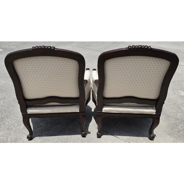 Howard Miller Howard Miller French Country Fauteuil Armchairs a Pair For Sale - Image 4 of 16