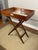 Red Marked Butler Tray on Stand in Mahogany -- 19th Century For Sale - Image 8 of 11