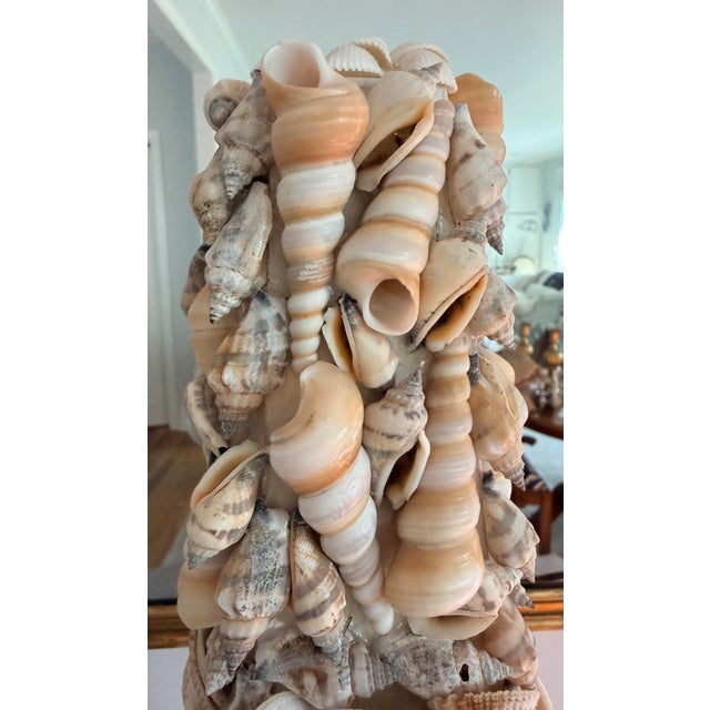 Monumental Shell Art Obelisk For Sale - Image 9 of 12
