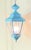 Vintage Solid Brass Hanging Lantern Hexagonal 3-Light Pendant With Verdigris For Sale - Image 10 of 14