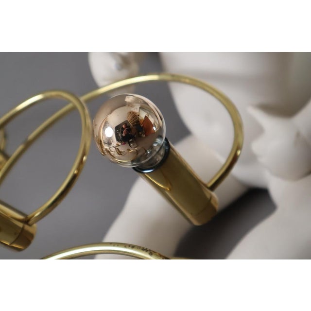 Space Age Swirl Ceiling Lamp in Brass from Cosack For Sale - Image 6 of 18