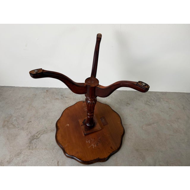 1970s Vintage George III–Style Mahogany Tripod End Table For Sale - Image 12 of 13