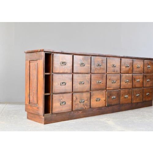Brown Ironmongers Shop Counter Drawers 1910s, 1890s For Sale - Image 8 of 18