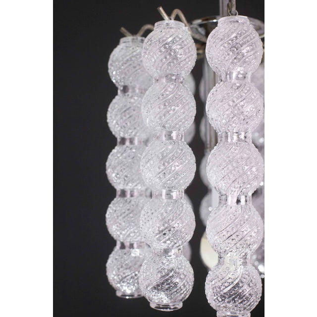 Transparent Vintage Murano Glass Chandelier, 1970 For Sale - Image 8 of 11