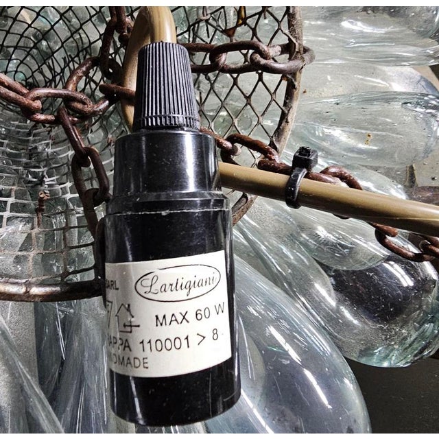 Hanging Lamp in Hand-Blown Glass from Lartigiani, 1960s For Sale - Image 9 of 11