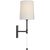 Suzanne Kasler for Visual Comfort Signature Camille 16" Sconce in Bronze with Linen Shade For Sale - Image 10 of 15