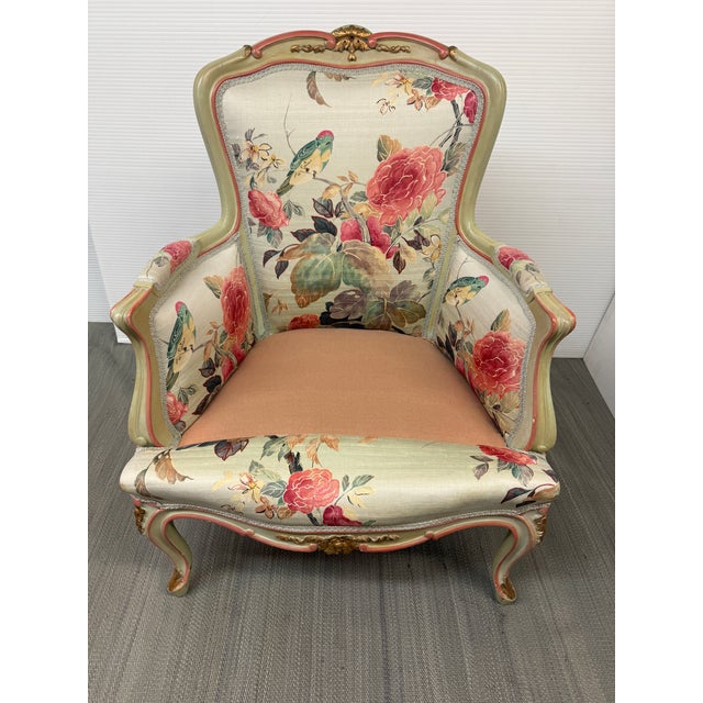 French Louis XV Bergere Chair, Gilded For Sale - Image 11 of 12