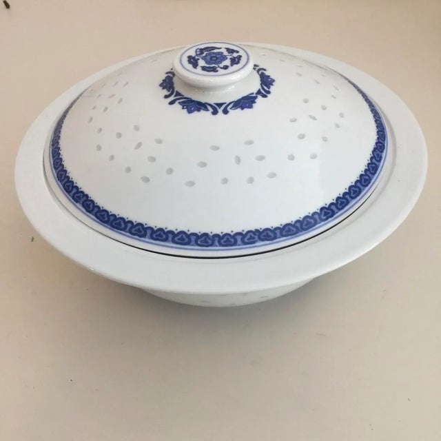 Vintage Riceware Covered Tureen and Serving Platter - Set of 3 For Sale - Image 4 of 6
