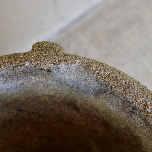 Vintage Neoclassical Cast Concrete Urn Planters With Greek Key & Grape Motif - A Pair For Sale - Image 11 of 15