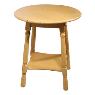 Shabby Chic Rustic Farmhouse Painted Side Table Stand C. 1930/40's For Sale