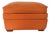 Vintage Orange Vinyl Storage Ottoman, Rectangular For Sale