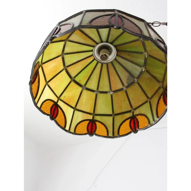 Antique Glass Chandelier For Sale - Image 9 of 12