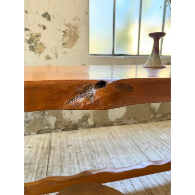 Aranjou Farmhouse Table in Blond Elm, 1950s For Sale - Image 3 of 18