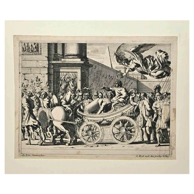 Jean Lepautre, Julius Caesar Victorious, Etching, Late 17th Century For Sale