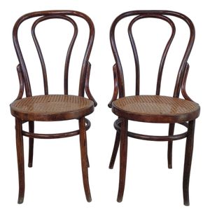 Italian Bentwood Bistro Chairs from Sautto and Liberale, 1940s, Set of 2