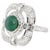 Natural Zambian Emerald high quality caboshan diamond ring in 18k gold For Sale - Image 15 of 18