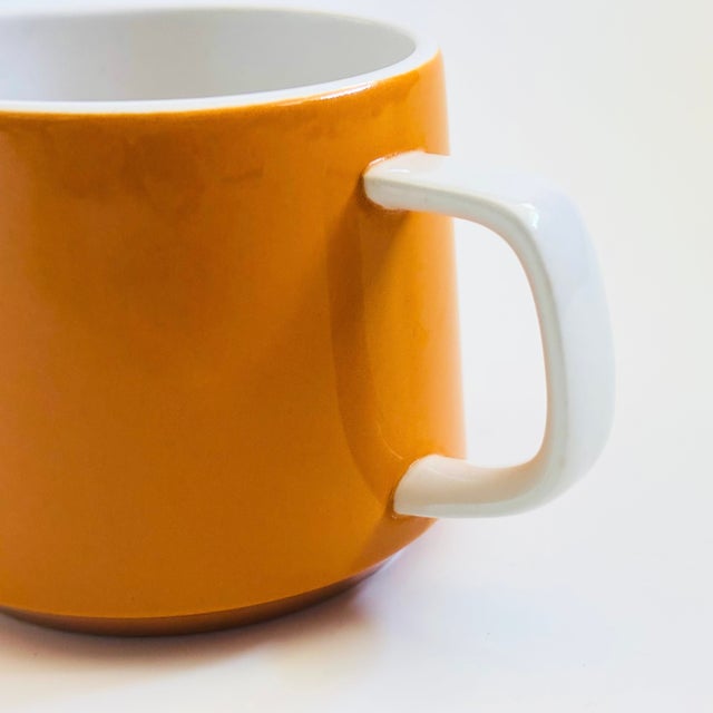 Mid 20th Century Mid Century Mikasa Mediterrania Orange and White Creamer Pitcher For Sale - Image 5 of 7