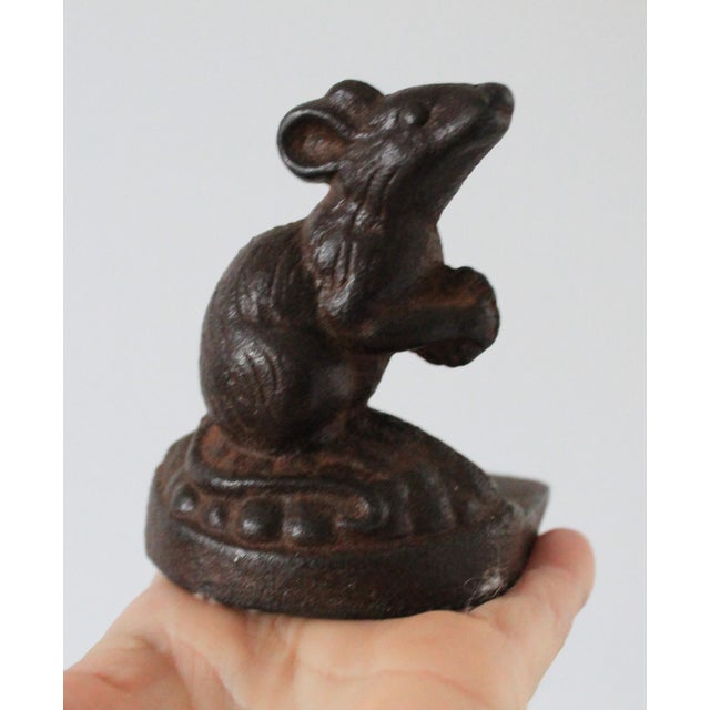 Farmhouse Vintage Cast Iron Mouse Doorstop For Sale - Image 3 of 7