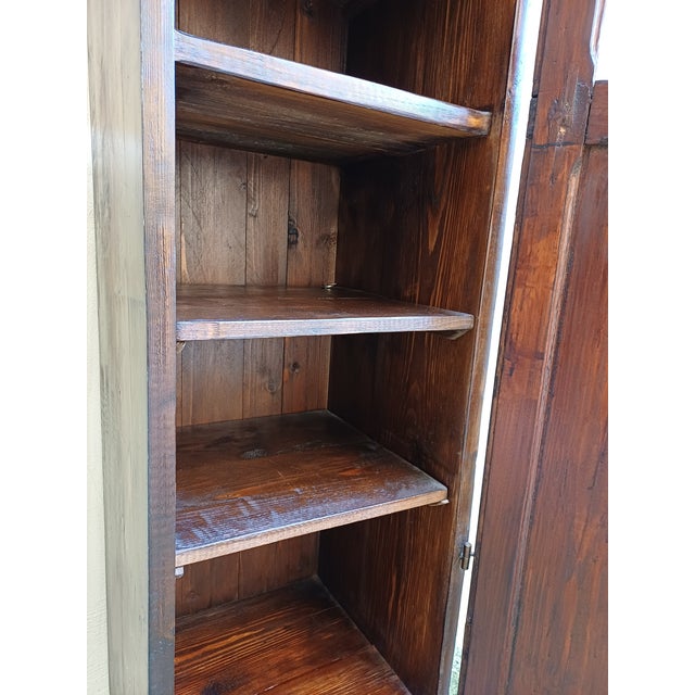 Small Tuscan Chestnut Display Cabinet, Early 1900s For Sale - Image 6 of 18