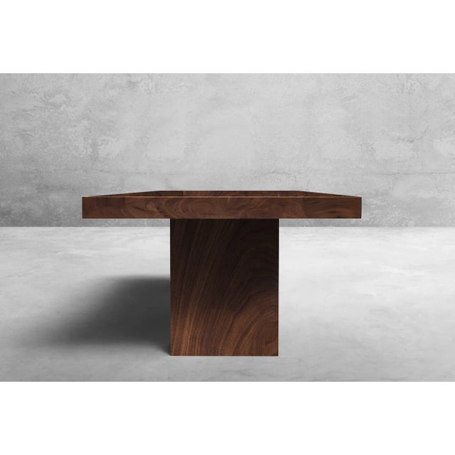 Not Yet Made - Made To Order Westland Studio Hand Crafted Walnut Dining Table With Accordion Base For Sale - Image 5 of 6