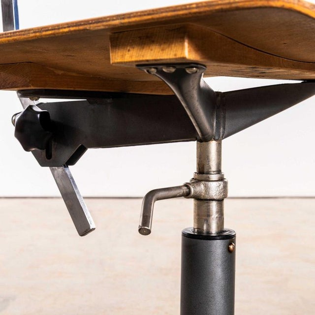 Czech Workshop Swivel Desk Chair, 1960s For Sale - Image 10 of 11