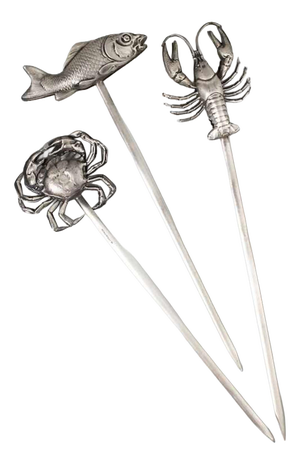 Seafood Decorative Skewers, Set of 3