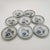 Late 20th Century Set of Small Japanese Blue and White Dishes With Landscape Motifs Set of 8 For Sale - Image 4 of 12
