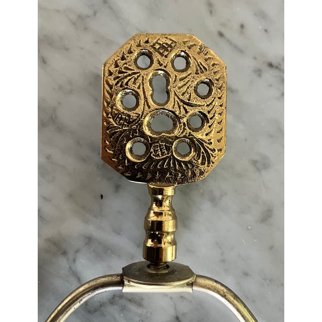 Late 20th Century Chinoiserie Brass Table Lamps - a Pair For Sale - Image 13 of 18