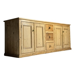 19th Century English Pine Sideboard For Sale
