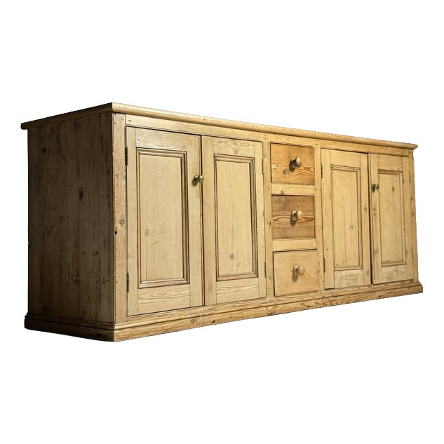 19th Century English Pine Sideboard For Sale