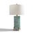 Imperial Dragon is our transitional lamp which features a crackled celadon glaze background with white colored dragon...