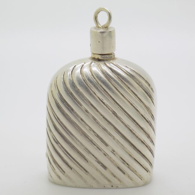 Vintage Italian Handmade Silver 800 Miniature Perfume Bottle, 1970s For Sale - Image 4 of 11