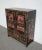 Asian Vintage Chinese Asian Black & Red Hand Painted Lacquer Cabinet Side Table For Sale - Image 3 of 12