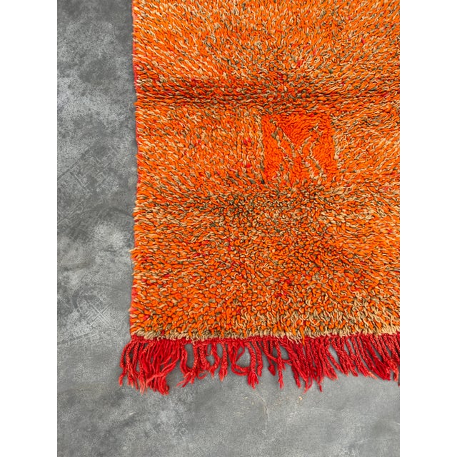 1990s Small Moroccan Orange Rug - 2'8" X 3'7" Ft For Sale - Image 4 of 9