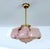 Modern Art Deco Pendant Light in Pink Marble Glass, 1930s For Sale - Image 3 of 18