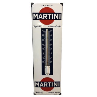 Enamel Martini Thermometer from Vox, 1950s For Sale