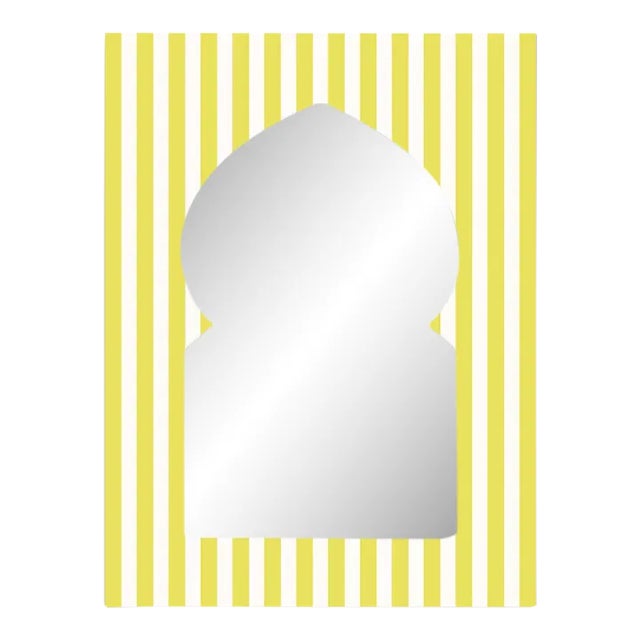Fleur Home x Aldous Bertram Tangier Mirror in Yellow Cake & All White No 2005, 27x36 For Sale