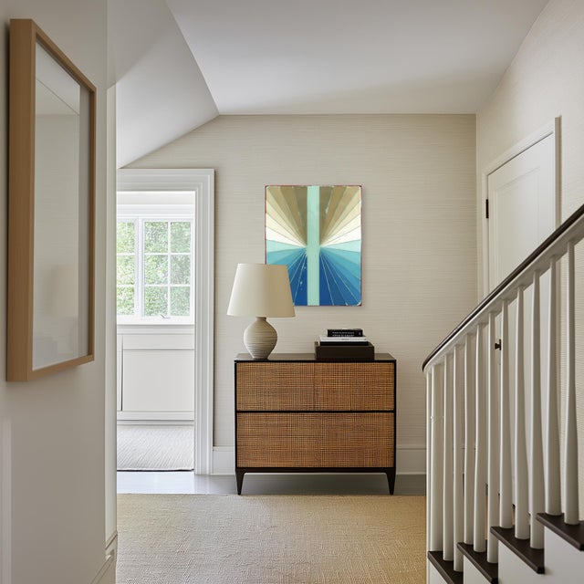 Blue Wiggle Room 25 - Modern Resin Minimalist Blue Cool Tone Gradient Abstract Original Artwork by Ricky Hunt For Sale - Image 8 of 9