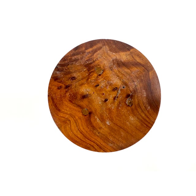 Vintage Turned Burl Wood Pencil & Pen Holder Desk Organizer For Sale - Image 9 of 9