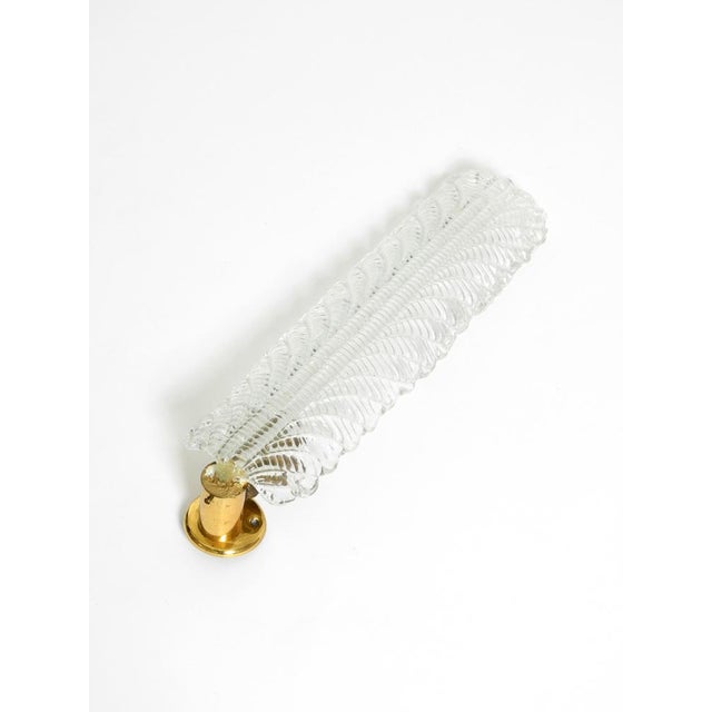 Metal Mid-Century Modern Italian Murano Glass Wall Lamp from Barovier & Toso, 1950s For Sale - Image 7 of 15