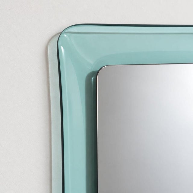 Italian Curved Glass Wall Mirror by Max Ingrand for Fontana Arte, 1950s For Sale - Image 6 of 9