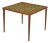Early Mid-Century Modern Danish Ceramic Tile Teak Square Tall Side Table For Sale