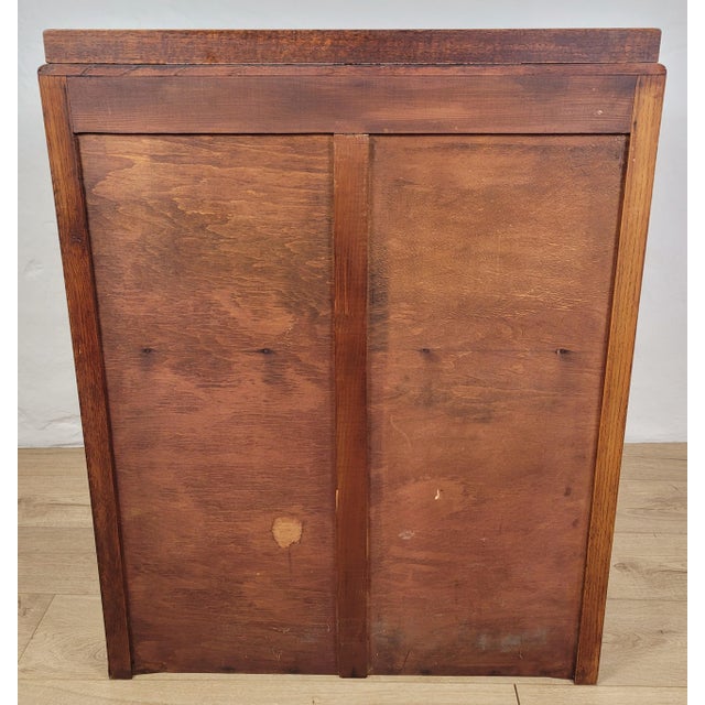 Vintage Rustic Oak Tallboy Cabinet, 1930s For Sale - Image 17 of 18