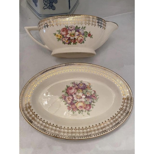 Mid 20th Century 22 Karat Gold Gravy Boat & Saucer For Sale In Chicago - Image 6 of 10