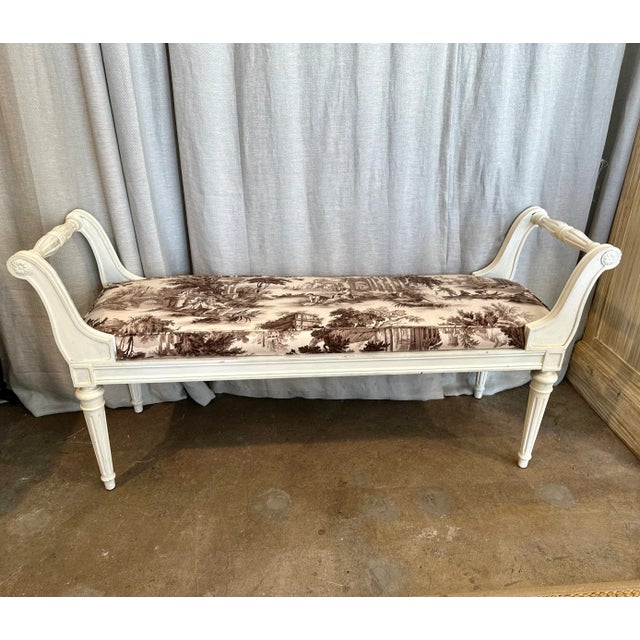 Wood French Bench For Sale - Image 7 of 8