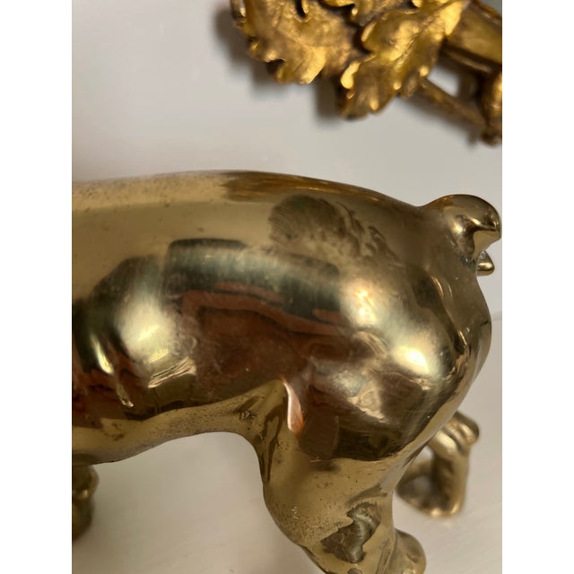 Mid 20th Century Vintage Solid Brass Boston Terrier For Sale - Image 5 of 6