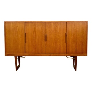 1950s Danish Teak Tall Sideboard / Highboard For Sale