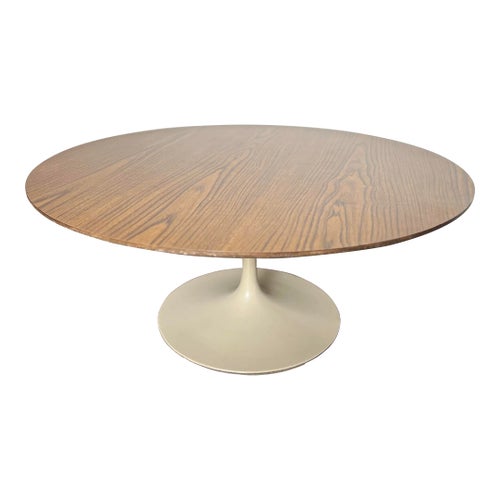 A 1950s Mid Century Original Pedestal Tulip Coffee Table With a