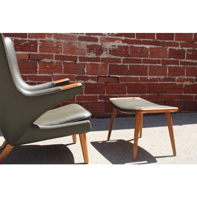 Mid-Century Modern Papa Bear and Ottoman by Hans Wegner for Pp Møbler For Sale - Image 3 of 11